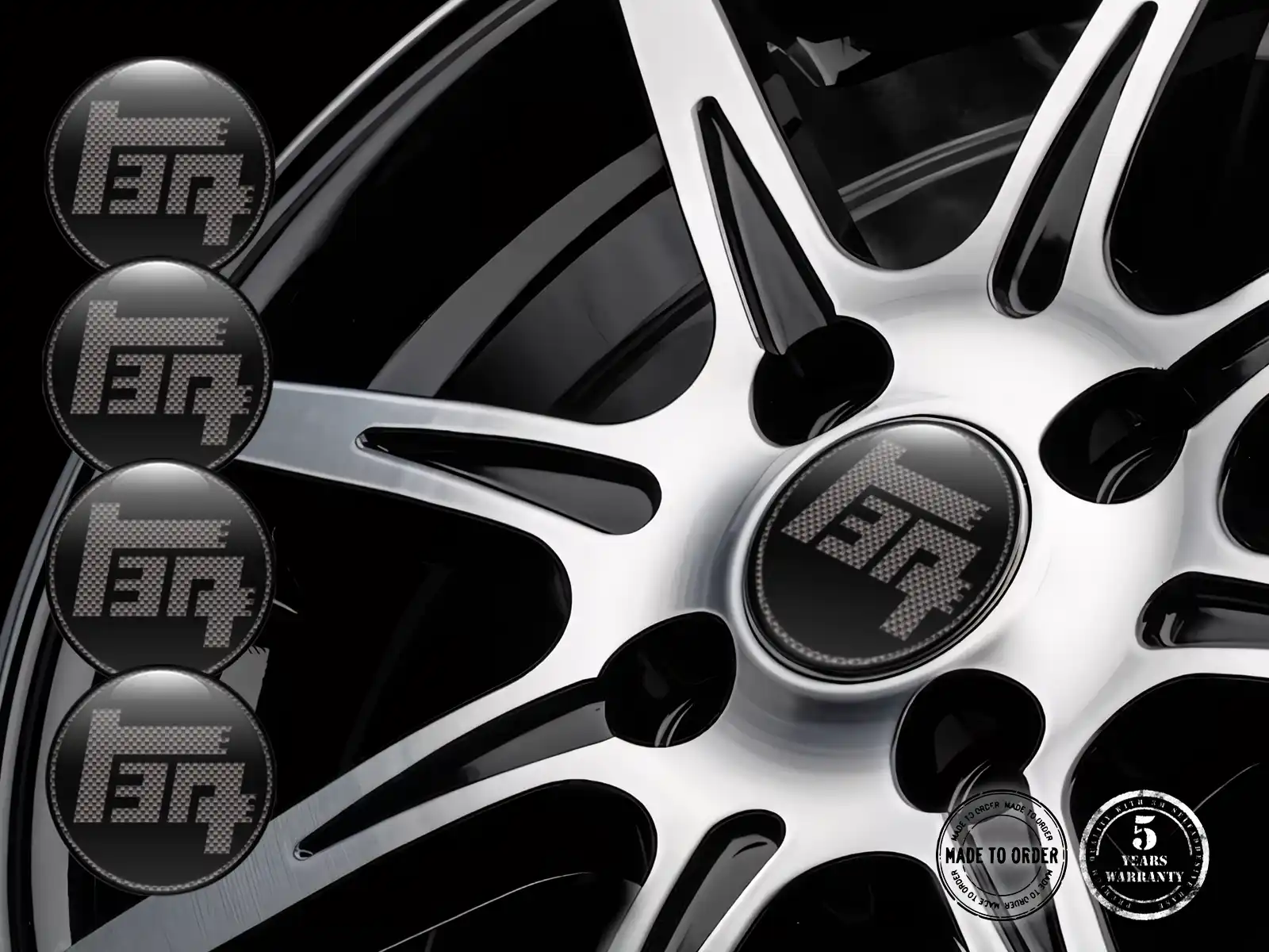 Toyota TRD Insignias de Rueda Estilo Pegatinas de Epoxi Premium